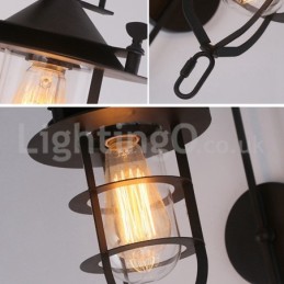 Retro dokovacia nástenná lampa Black Wharf nástenné osvetlenie Dock Sconce Reštaurácia Obývacia izba Kaviareň Bar Obchod s oblečením