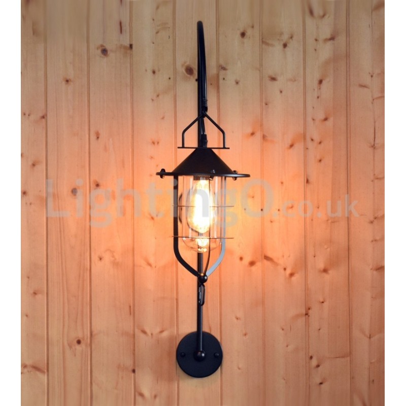 Retro dokovacia nástenná lampa Black Wharf nástenné osvetlenie Dock Sconce Reštaurácia Obývacia izba Kaviareň Bar Obchod s oblečením