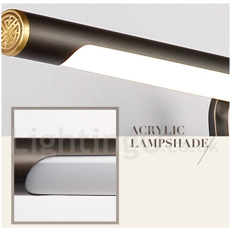 Lampa IPMirror Kúpeľňové svietidlá Nástenné svietidlá z čistej mosadze s akrylovým tienidlom Osvetlenie
