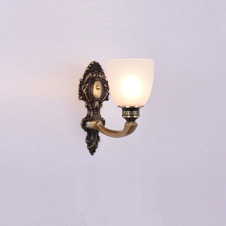 Čistá mosadz Luxusné rustikálne retro Vintage mosadz 1 nástenné svetlo so sviečkou so skleneným tienidlom Špeciálne pre hotelovú kanceláriu Showroom Obývacia izba Jedáleň Čistá mosadz Luxusné rustikálne retro Vintage mosadz 1 nástenné svetlo so sviečkou so skleneným tienidlom Špeciálne pre hotelovú kanceláriu Showroom Obývacia izba Jedáleň