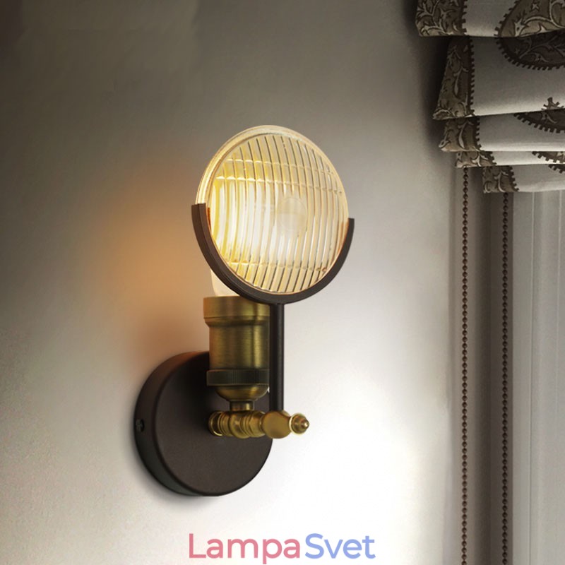 1 Svetlé rustikálne retro Vintage nástenné svietidlo so skleneným tienidlom Špeciálne pre hotelovú kanceláriu Showroom Obývacia izba Jedáleň