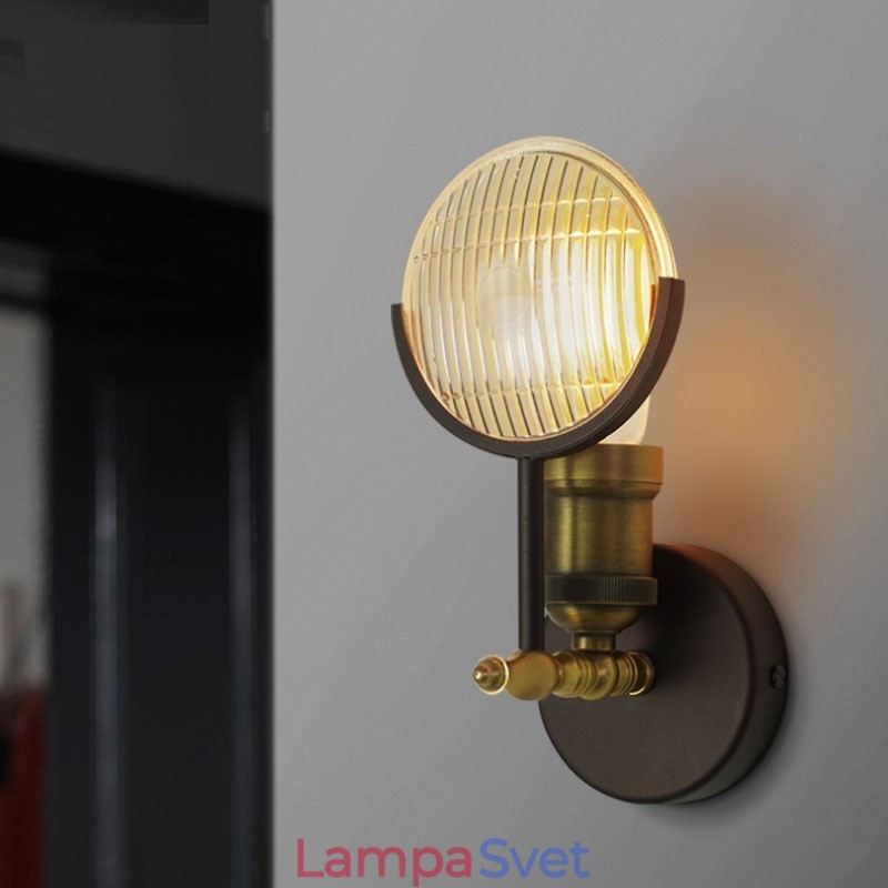 1 Svetlé rustikálne retro Vintage nástenné svietidlo so skleneným tienidlom Špeciálne pre hotelovú kanceláriu Showroom Obývacia izba Jedáleň