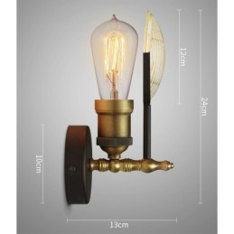 1 Svetlé rustikálne retro Vintage nástenné svietidlo so skleneným tienidlom Špeciálne pre hotelovú kanceláriu Showroom Obývacia izba Jedáleň