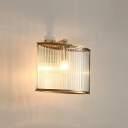 Luxusné rustikálne retro Vintage 1 nástenné svietidlo z čistej mosadze so skleneným tienidlom