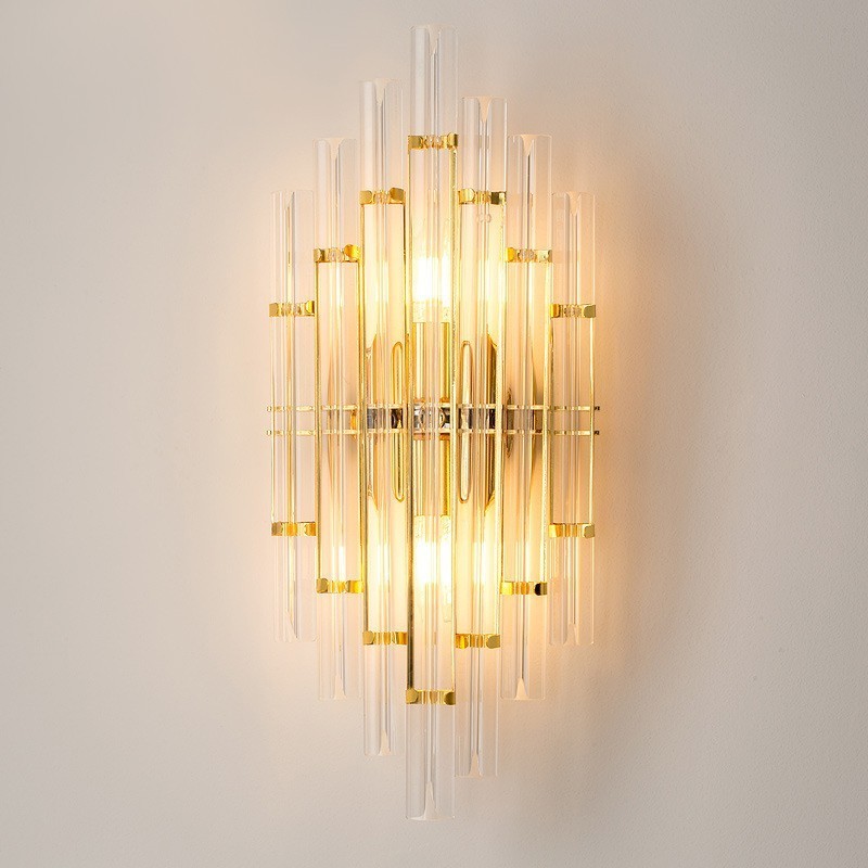 Hotelové svetlo Luxusná krištáľová nástenná lampa Stĺpik moderná osobnosť Obývacia izba Vstup do uličky Pozadie nástenná lampa Spálňa Ozdobné svietniky