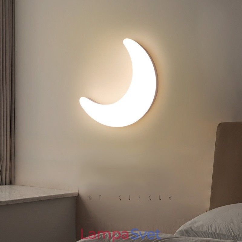 Nástenné nástenné svietidlá do detskej izby 20W Nordic Indoor Moon v tvare mesiaca