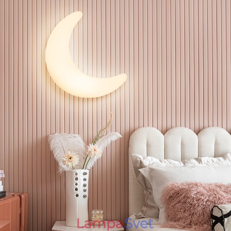 Nástenné nástenné svietidlá do detskej izby 20W Nordic Indoor Moon v tvare mesiaca