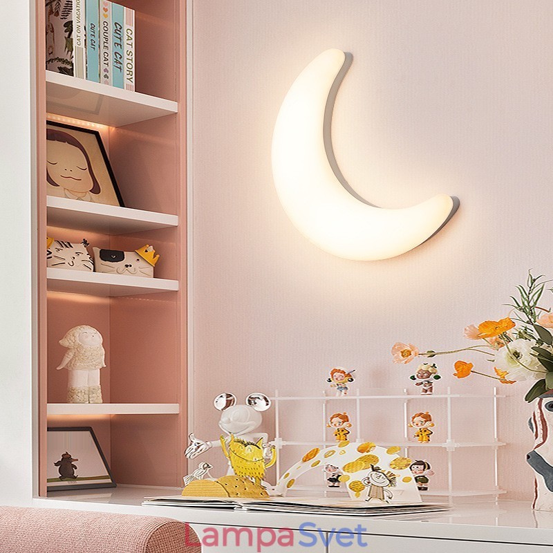 Nástenné nástenné svietidlá do detskej izby 20W Nordic Indoor Moon v tvare mesiaca