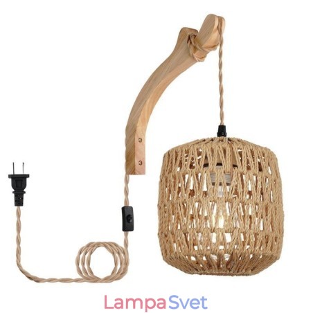 Americké retro nástenné svietidlo 3M konopné lano závesné papierové lano tkané tienidlo na lampu Americké retro nástenné svietidlo 3M konopné lano závesné papierové lano tkané tienidlo na lampu
