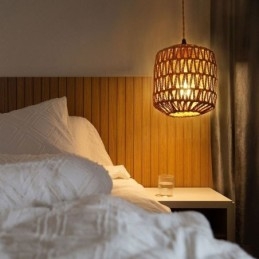 Americké retro nástenné svietidlo 3M konopné lano závesné papierové lano tkané tienidlo na lampu