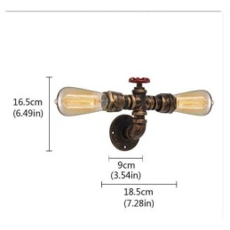 Vintage retro nástenná lampa na vodné fajky priemyselné Sconces