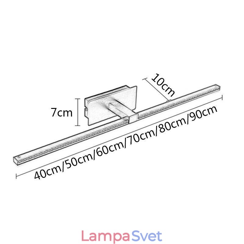 Súčasná nástenná lampa Zrkadlo Predné svetlo Akrylové osvetlenie toalety