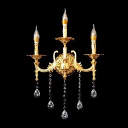 Európska nástenná lampa Luxusné nástenné nástenné svietidlo Crystal Drop Dekoračná lampa Nočné osvetlenie