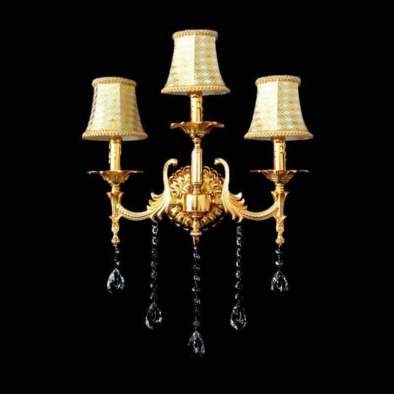 Európska nástenná lampa Luxusné nástenné nástenné svietidlo Crystal Drop Dekoračná lampa Nočné osvetlenie
