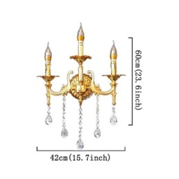 Európska nástenná lampa Luxusné nástenné nástenné svietidlo Crystal Drop Dekoračná lampa Nočné osvetlenie