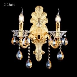Európska nástenná lampa Luxusné nástenné nástenné svietidlo Crystal Drop Dekoračná lampa Nočné osvetlenie