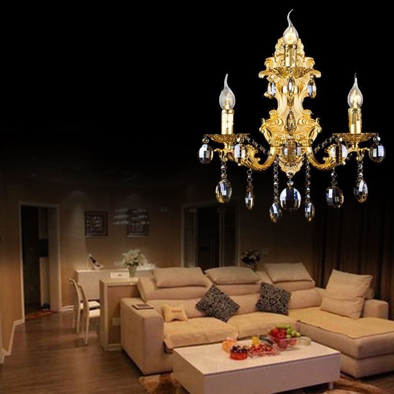 Nástenná lampa European Fashion Luxusné krištáľové nástenné svietidlo