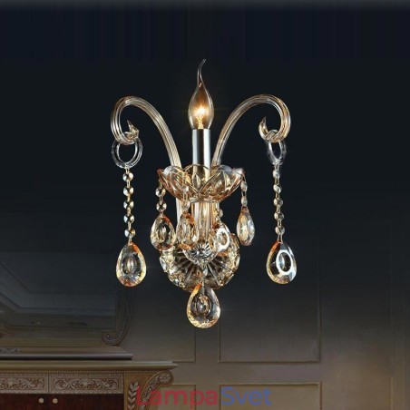 Európska nástenná lampa Jantárový koňak Crystal Wall Sconce Jednoduché osvetlenie lampy Európska nástenná lampa Jantárový koňak Crystal Wall Sconce Jednoduché osvetlenie lampy
