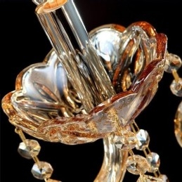 Európska nástenná lampa Jantárový koňak Crystal Wall Sconce Jednoduché osvetlenie lampy