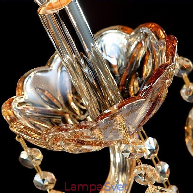 Európska nástenná lampa Jantárový koňak Crystal Wall Sconce Jednoduché osvetlenie lampy
