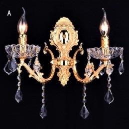 Európska nástenná lampa Krištáľové nástenné svietidlo Dekorácia svetelného nástenného svietidla