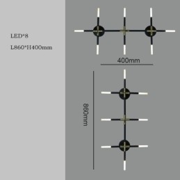 Nástenné svietidlo Teplé biele kreatívne nástenné svietidlo DIY kombinovaná lampa