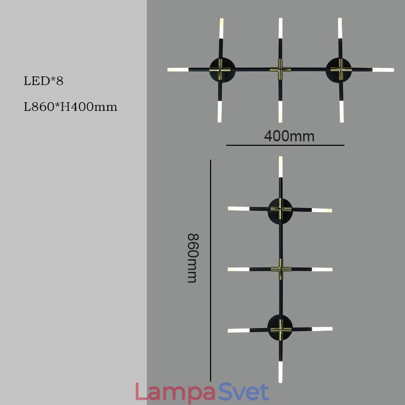 Nástenné svietidlo Teplé biele kreatívne nástenné svietidlo DIY kombinovaná lampa