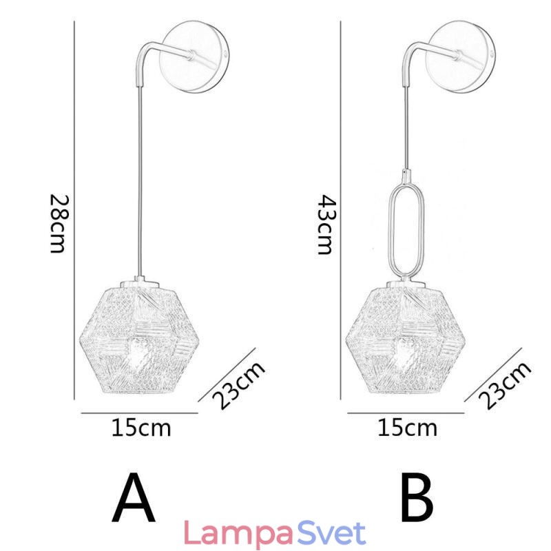 Moderné nástenné svietidlo kreatívne sklenené nástenné svietidlo