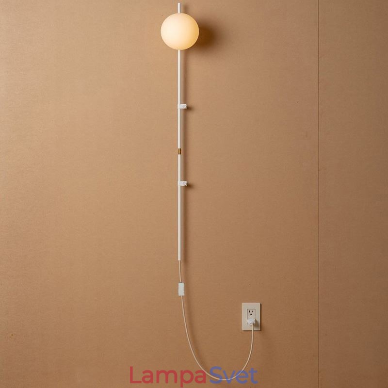 Nástenné nástenné svietidlo Globe Mid Century Magic Bean Nástenná lampa so zástrčkou