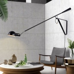 Nástenná lampa na čítanie s jedným kolískovým ramenom