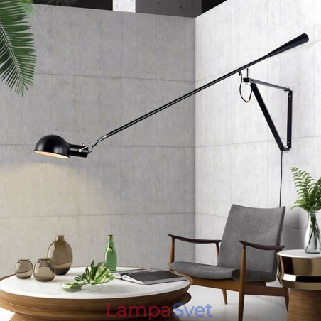 Nástenná lampa na čítanie s jedným kolískovým ramenom Nástenná lampa na čítanie s jedným kolískovým ramenom
