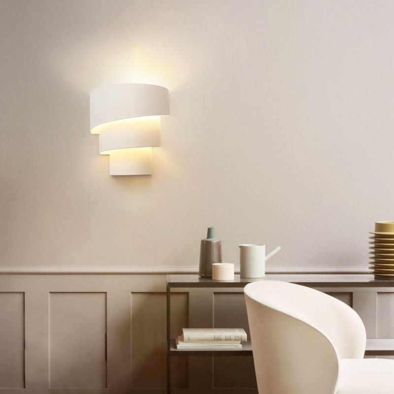 Moderná minimalistická nástenná lampa Spiral Cake Sconce Light Bedside
