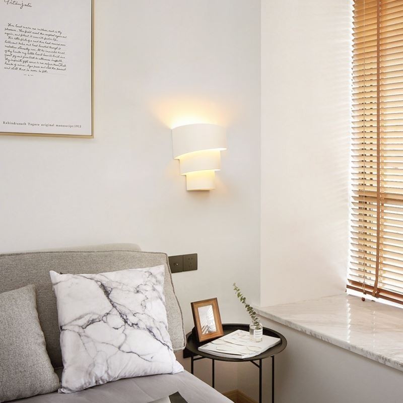 Moderná minimalistická nástenná lampa Spiral Cake Sconce Light Bedside