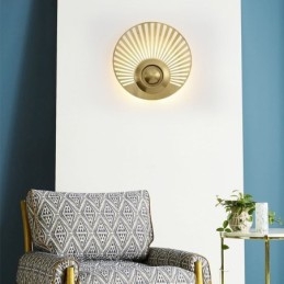 Severská mosadzná nástenná lampa Duté svietidlo okrúhleho tvaru