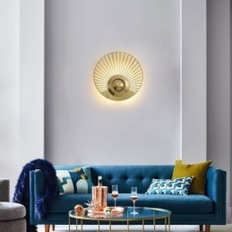 Severská mosadzná nástenná lampa Duté svietidlo okrúhleho tvaru