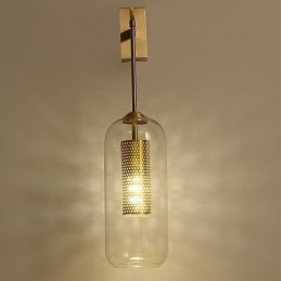 Severská mosadzná nástenná lampa Vnútorné duté cylindrické tienidlo na lampu