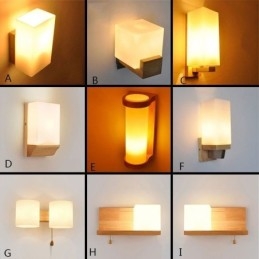 Severská drevená nástenná lampa Sklenené tienidlo svietnikové svietidlo