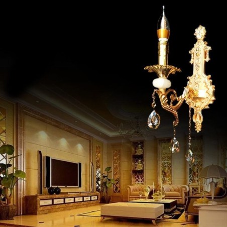 Európska nástenná lampa Luxusné nástenné svietidlo Crystal Drop Lamp Nočné osvetlenie Európska nástenná lampa Luxusné nástenné svietidlo Crystal Drop Lamp Nočné osvetlenie