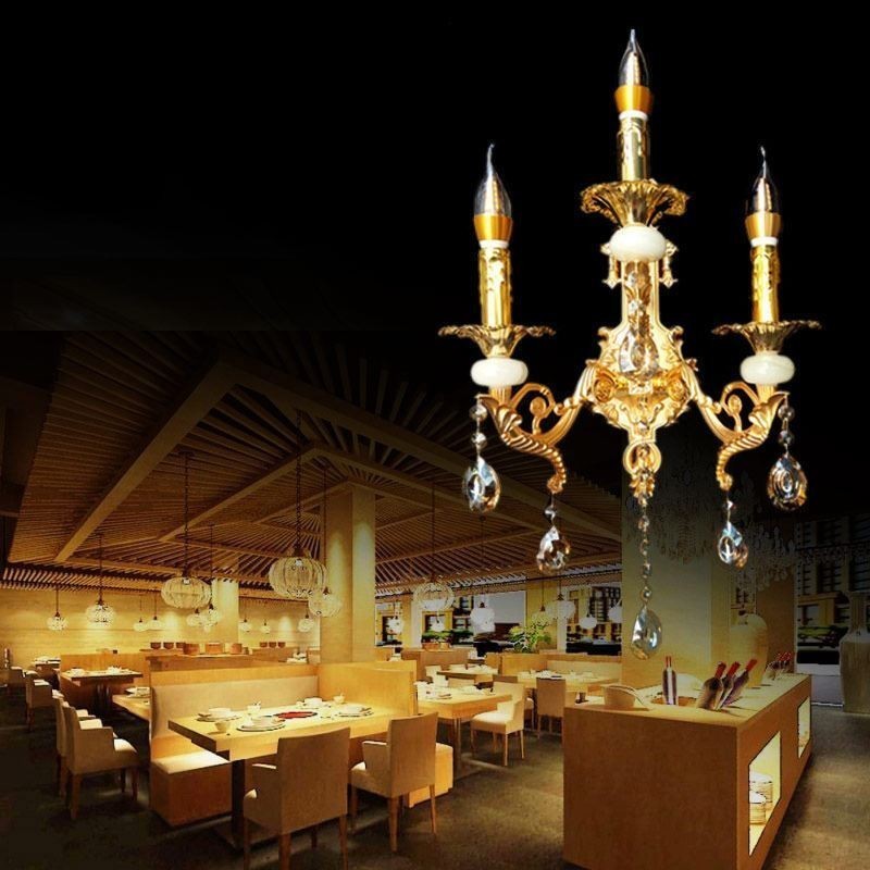 Európska nástenná lampa Luxusné nástenné svietidlo Crystal Drop Lamp Nočné osvetlenie