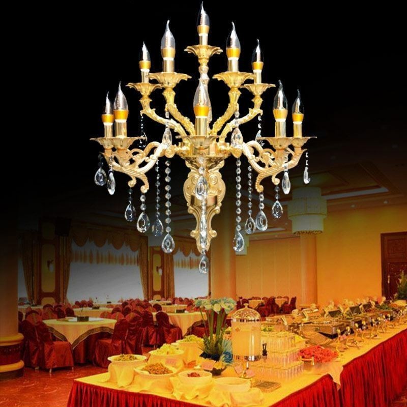 Európska nástenná lampa Luxusné nástenné svietidlo Crystal Drop Lamp Nočné osvetlenie