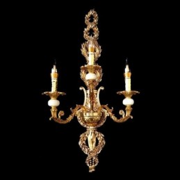Európska nástenná lampa Luxusné plátkové nástenné svietniky Jade Decoration Lampa Nočné osvetlenie
