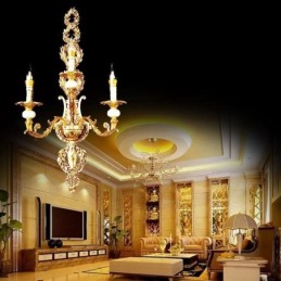 Európska nástenná lampa Luxusné plátkové nástenné svietniky Jade Decoration Lampa Nočné osvetlenie