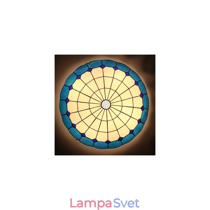 Európske vidiecke výtvarné umenie Vitráže absorbujú svetlo kupolovej lampy