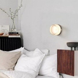 Nástenné svietidlo Moderné minimalistické akrylové jednohlavé okrúhle kované malé nástenné svietidlo