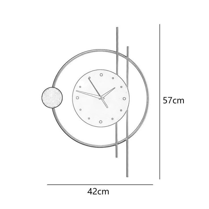Nástenné svietidlo s hodinami Moderné minimalistické nástenné svietidlo z tepaného železa A