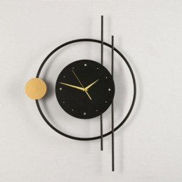 Nástenné svietidlo s hodinami Moderné minimalistické nástenné svietidlo z tepaného železa A