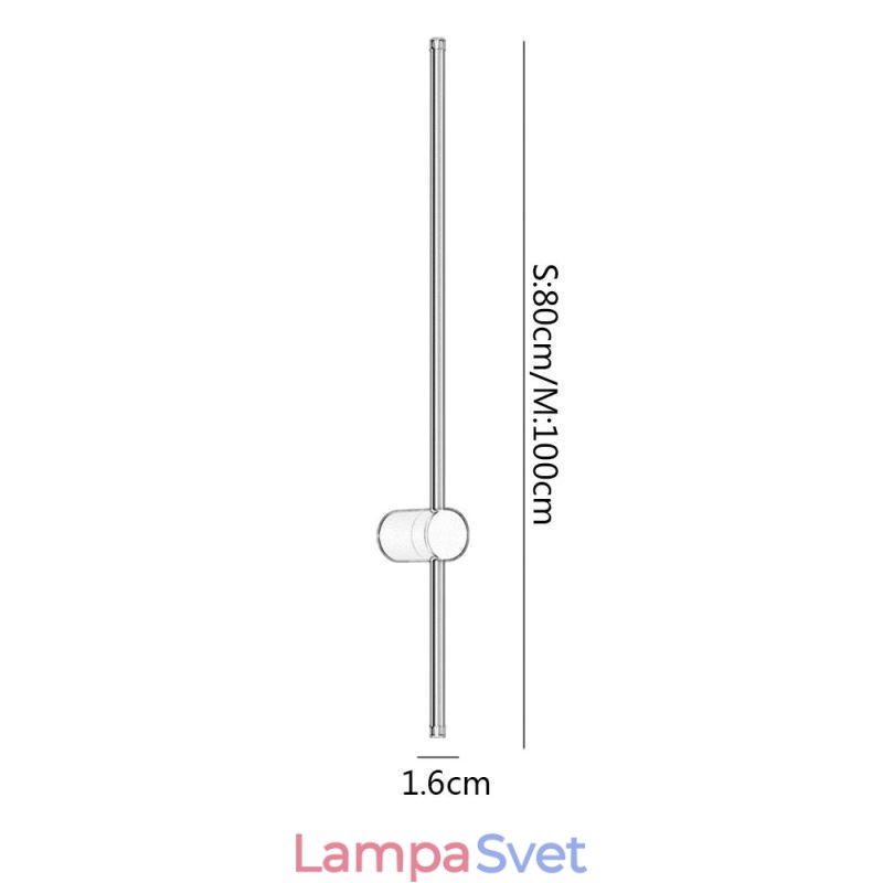 Moderná dlhá nástenná lampa s dekoráciou uličky s nočnou lampou