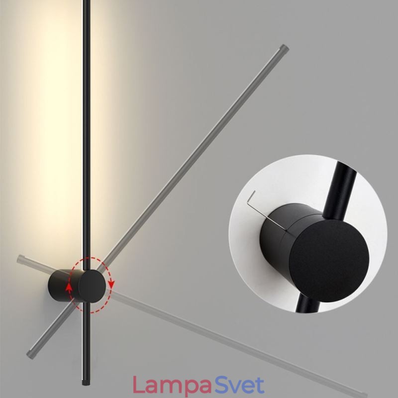 Moderná dlhá nástenná lampa s dekoráciou uličky s nočnou lampou