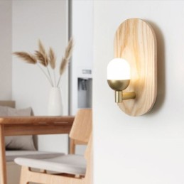 Dekorácia Nástenná drevená lampa Svetlá do vstupnej uličky Nordic Nočné nástenné svietidlo