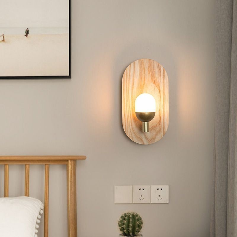 Dekorácia Nástenná drevená lampa Svetlá do vstupnej uličky Nordic Nočné nástenné svietidlo